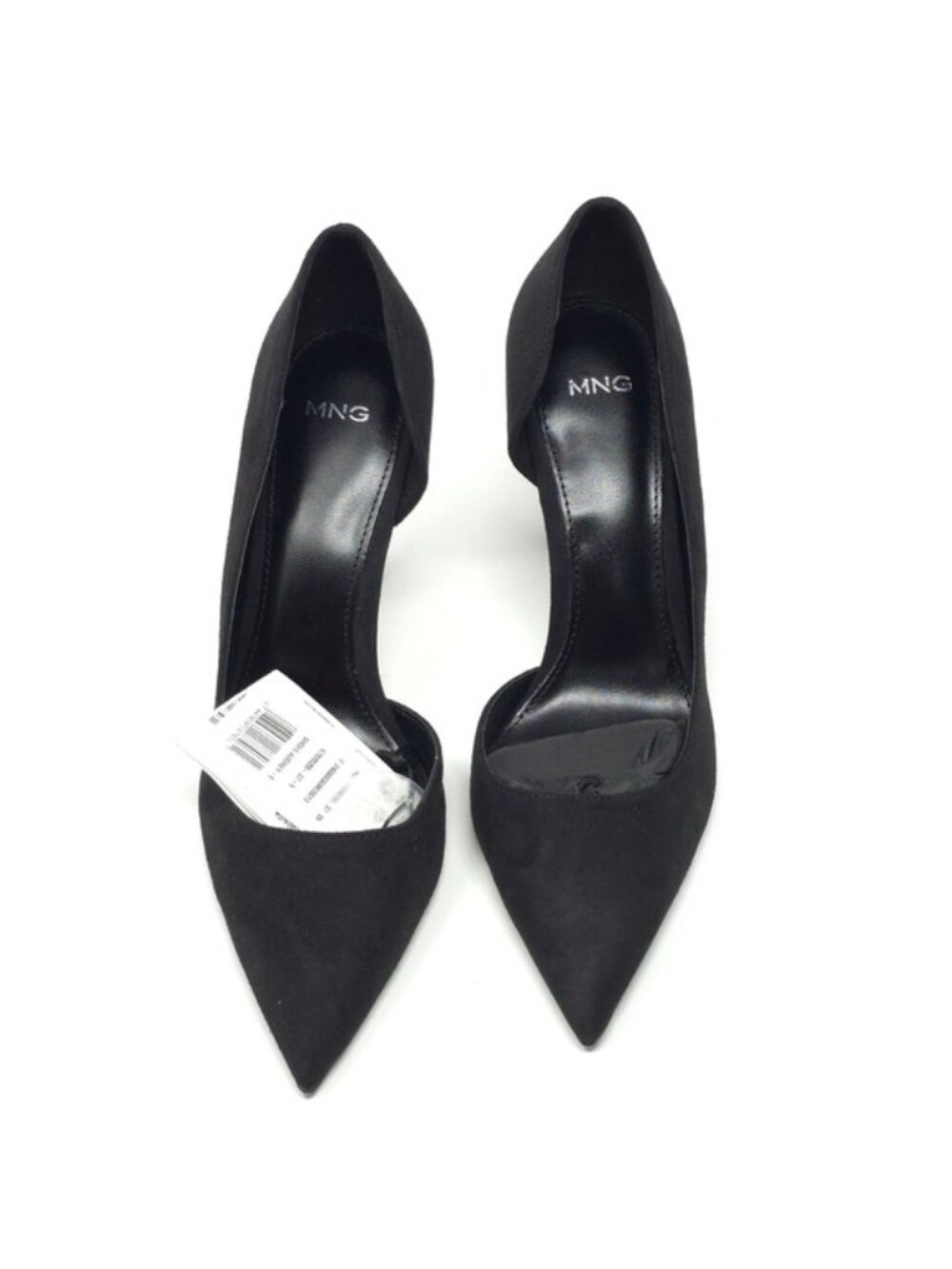 Mango Audrey Black Suede Pointed Toe Stiletto Pumps Size EU 37 / US 9.5M - Picture 8 of 11